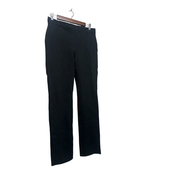 Quince Ultra Stretch Ponte Straight Leg Pants Womes Petite Medium Black Office - Picture 11 of 12